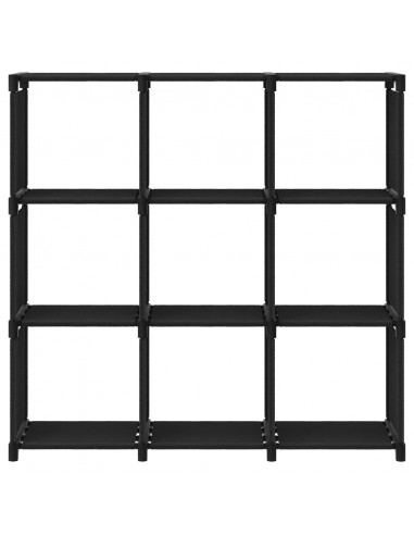 Mobile per 9 Scatole a Cubo Nero 103x30x107,5 cm in Tessuto
