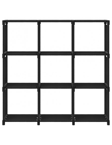 Mobile per 9 Scatole a Cubo Nero 103x30x107,5 cm in Tessuto