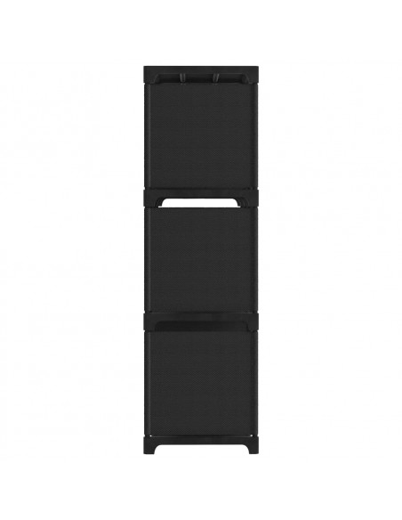 Mobile per 9 Scatole a Cubo Nero 103x30x107,5 cm in Tessuto