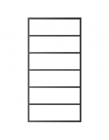 Porta Scorrevole e Kit Montaggio Vetro ESG Alluminio 102x205cm