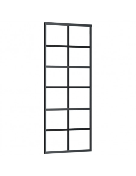Porta Scorrevole con Kit Montaggio Vetro ESG Alluminio 76x205cm