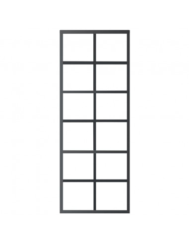 Porta Scorrevole con Kit Montaggio Vetro ESG Alluminio 76x205cm