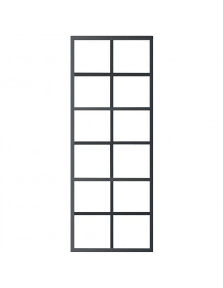 Porta Scorrevole con Kit Montaggio Vetro ESG Alluminio 76x205cm