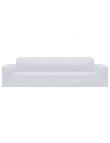 Fodera Elasticizzata Divano 4 Posti in Jersey Poliestere Bianco