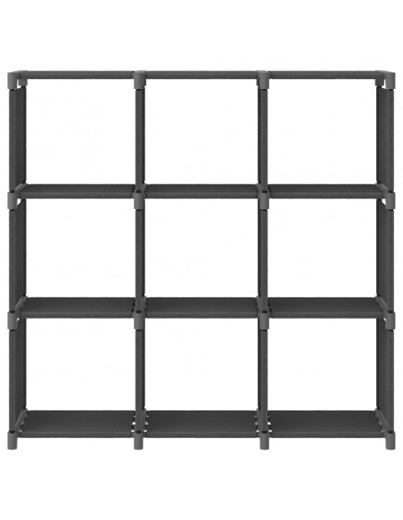 Mobile per 9 Scatole a Cubo Grigio 103x30x107,5 cm in Tessuto