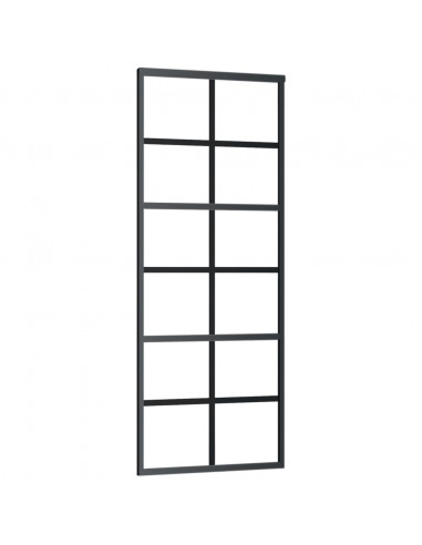 Porta Scorrevole con Kit Montaggio Vetro ESG Alluminio 76x205cm