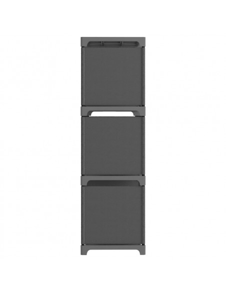 Mobile per 9 Scatole a Cubo Grigio 103x30x107,5 cm in Tessuto