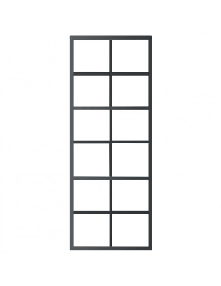Porta Scorrevole con Kit Montaggio Vetro ESG Alluminio 76x205cm