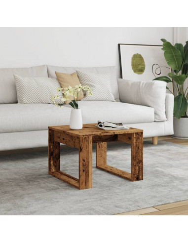 Tavolino Legno Antico 50x50x35 cm in Truciolato