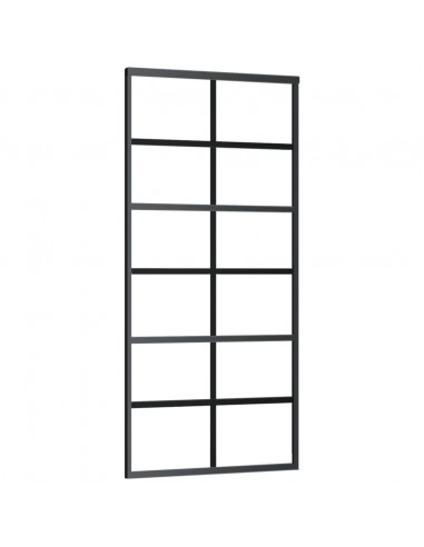 Porta Scorrevole con Kit Montaggio Vetro ESG Alluminio 90x205cm