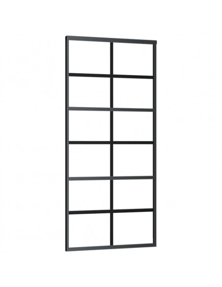 Porta Scorrevole con Kit Montaggio Vetro ESG Alluminio 90x205cm