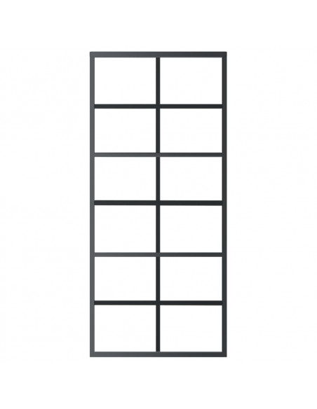 Porta Scorrevole con Kit Montaggio Vetro ESG Alluminio 90x205cm