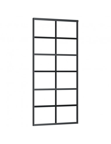 Porta Scorrevole con Kit Montaggio Vetro ESG Alluminio 90x205cm