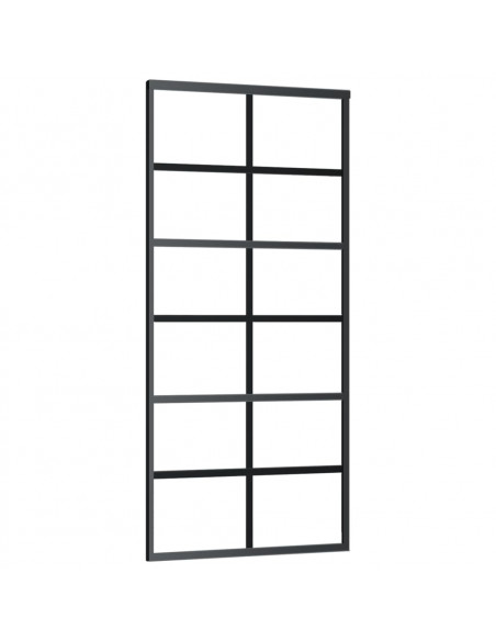 Porta Scorrevole con Kit Montaggio Vetro ESG Alluminio 90x205cm