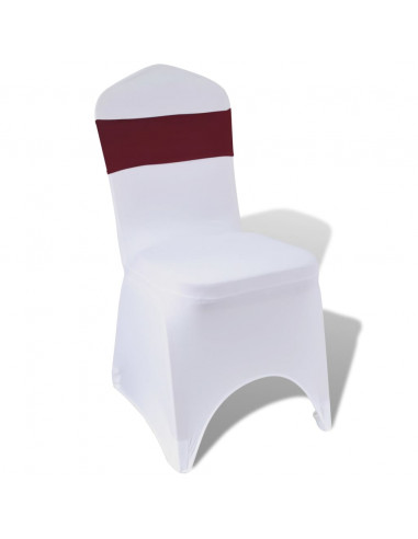 Fascia Elasticizzata Bordò Decorativa Sedia con Fibbia Diamante 25 pz
