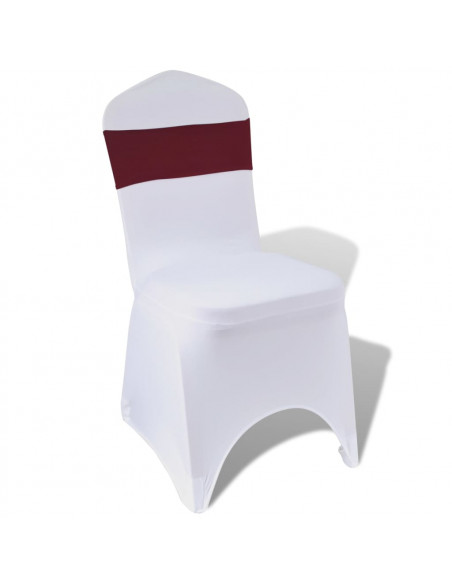 Fascia Elasticizzata Bordò Decorativa Sedia con Fibbia Diamante 25 pz
