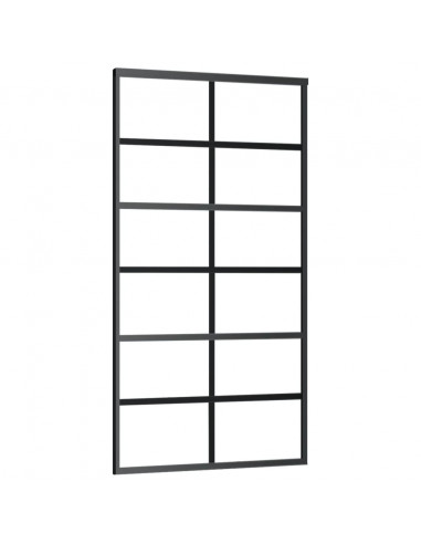 Porta Scorrevole e Kit Montaggio Vetro ESG Alluminio 102x205cm