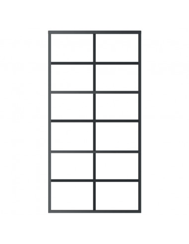 Porta Scorrevole e Kit Montaggio Vetro ESG Alluminio 102x205cm