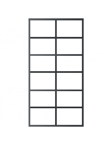 Porta Scorrevole e Kit Montaggio Vetro ESG Alluminio 102x205cm