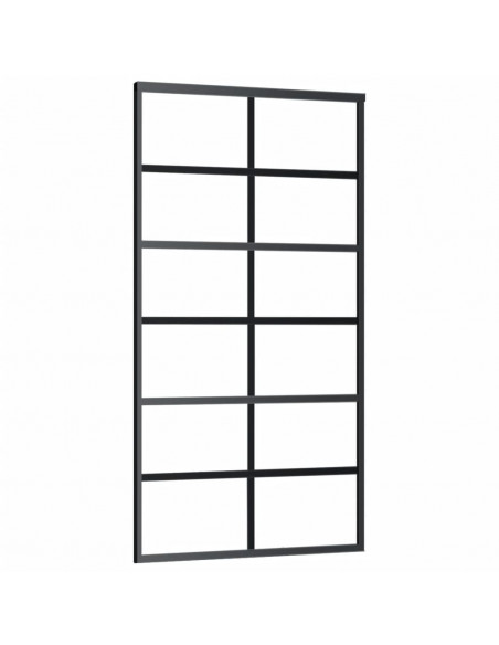 Porta Scorrevole e Kit Montaggio Vetro ESG Alluminio 102x205cm