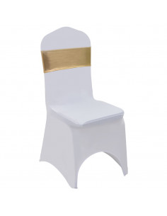 Nastri Ornamentali per Sedie 25 pz con Fibbia Diamantata Oro 2