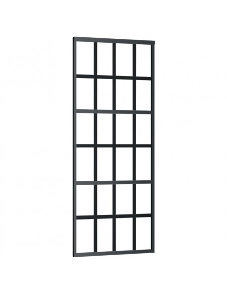 Porta Scorrevole con Kit Montaggio Vetro ESG Alluminio 76x205cm