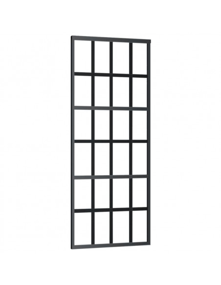 Porta Scorrevole con Kit Montaggio Vetro ESG Alluminio 76x205cm