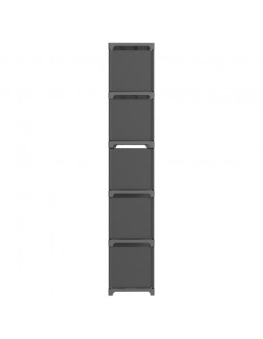 Mobile per 15 Scatole a Cubo Grigio 103x30x107,5 cm in Tessuto