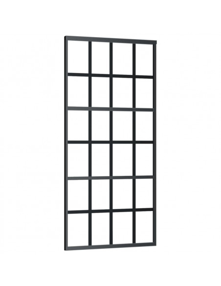 Porta Scorrevole con Kit Montaggio Vetro ESG Alluminio 90x205cm