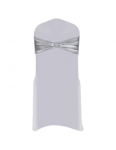 Nastri Ornamentali per Sedie 25pz con Fibbia Diamantata Argento