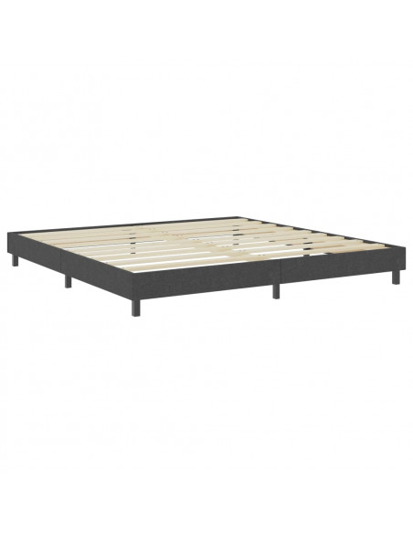 Letto a Molle Grigio in Tessuto 200x200 cm
