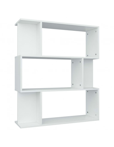 Libreria/Divisorio Bianco 80x24x96 cm in Legno Multistrato