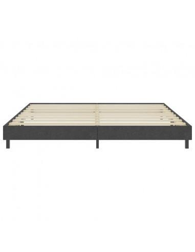 Letto a Molle Grigio in Tessuto 200x200 cm