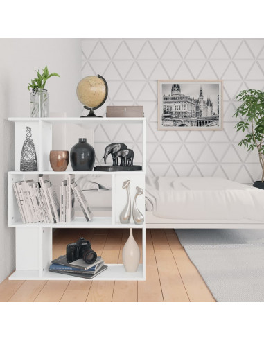 Libreria/Divisorio Bianco 80x24x96 cm in Legno Multistrato