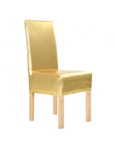 Coprisedia 6 pz in Elasticizzato Oro