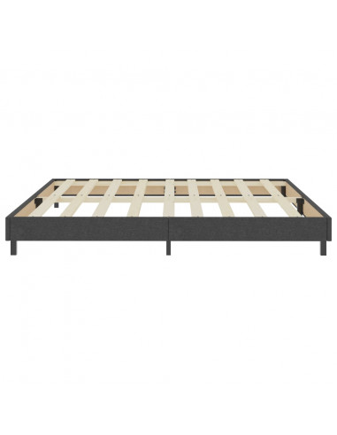 Letto a Molle Grigio in Tessuto 200x200 cm