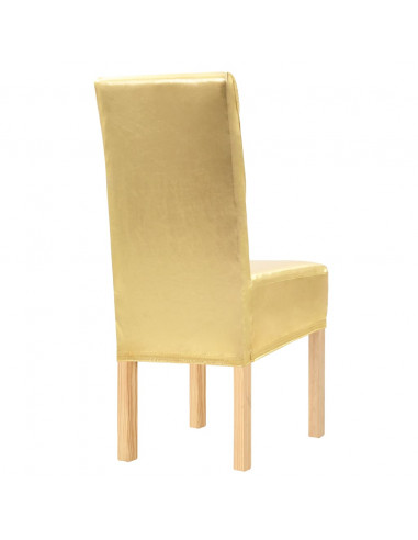 Coprisedia 6 pz in Elasticizzato Oro