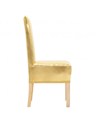 Coprisedia 6 pz in Elasticizzato Oro