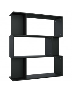 Libreria/Divisorio Nero 80x24x96 cm in Legno Multistrato 2