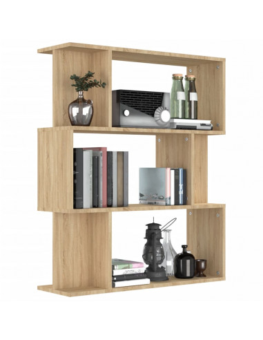 Libreria/Divisorio Rovere Sonoma 80x24x96 cm Legno Multistrato