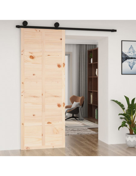 Porta del Granaio 80x1,8x214 cm in Legno Massello di Pino