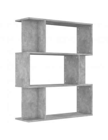 Libreria/Divisorio Grigio Cemento 80x24x96 cm Legno Multistrato