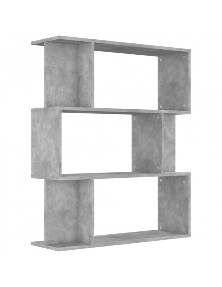 Libreria/Divisorio Grigio Cemento 80x24x96 cm Legno Multistrato