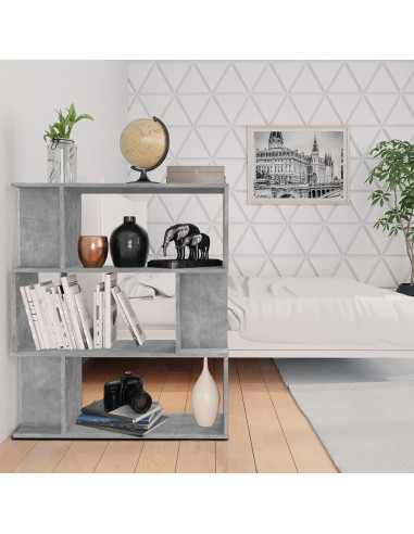 Libreria/Divisorio Grigio Cemento 80x24x96 cm Legno Multistrato