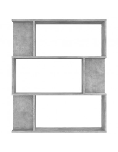 Libreria/Divisorio Grigio Cemento 80x24x96 cm Legno Multistrato