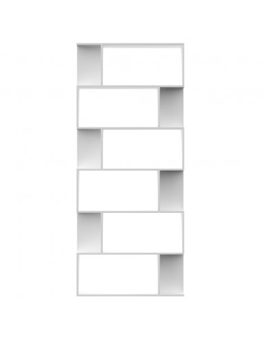 Libreria/Divisorio Bianco 80x24x192 cm in Legno Multistrato