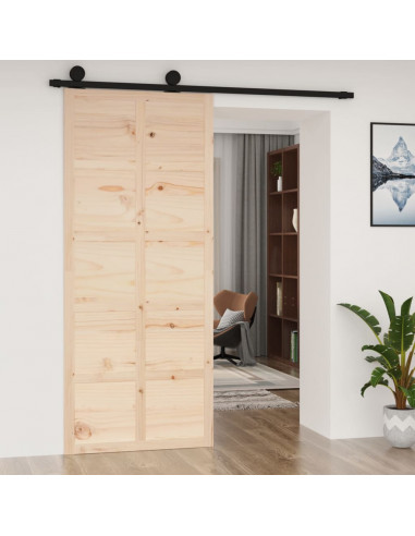 Porta del Granaio 90x1,8x214 cm in Legno Massello di Pino