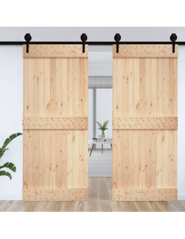 Porta NARVIK 100x210 cm in Legno Massello di Pino