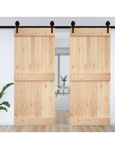 Porta NARVIK 100x210 cm in Legno Massello di Pino