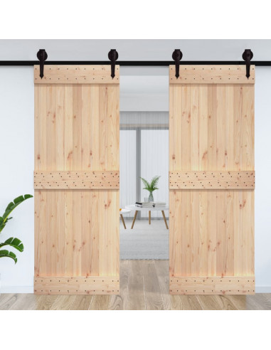 Porta NARVIK 85x210 cm in Legno Massello di Pino